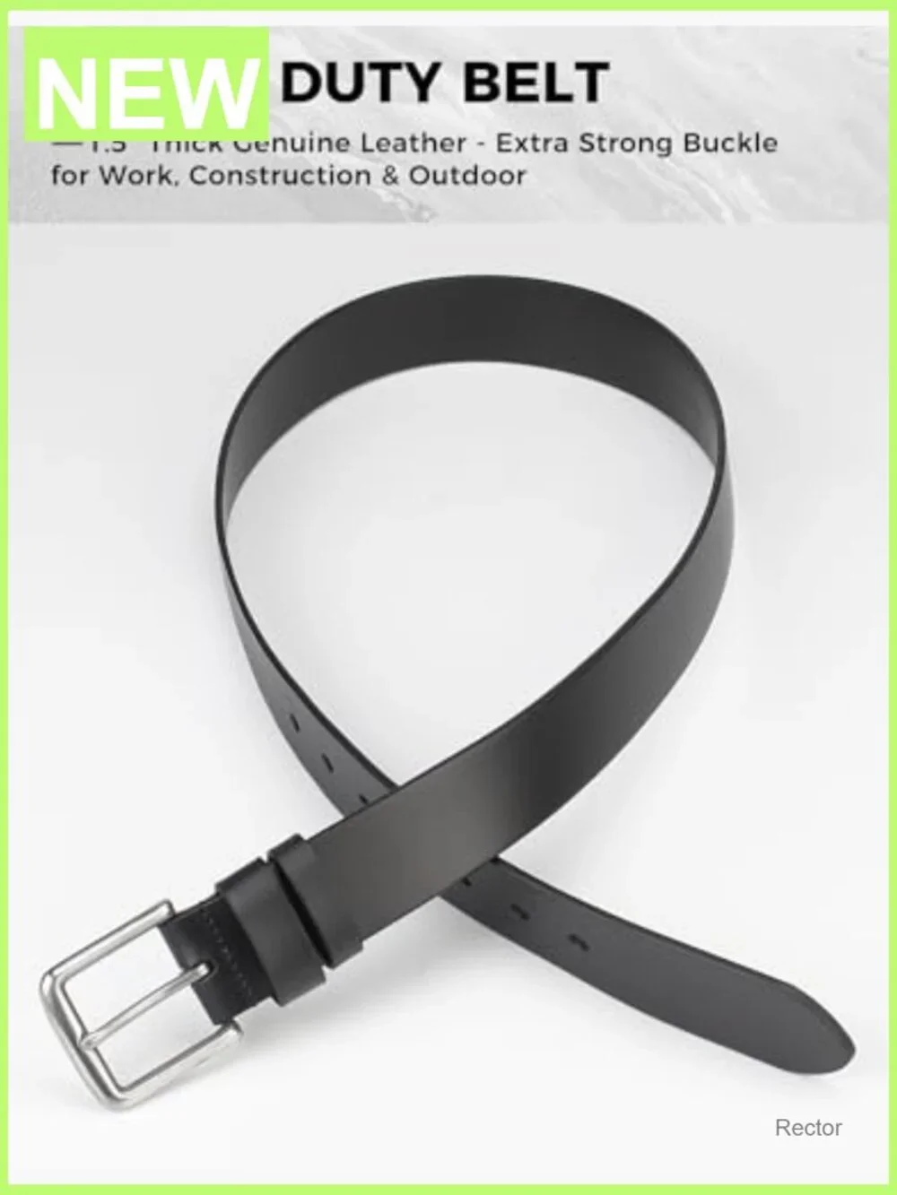 Heavy Duty Full Grain Leather Belt 1.5